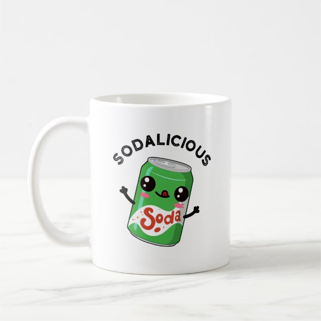 Mug Soda licious Funny Soda Pop Pun (Gauche)