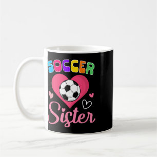 Mug Sœur de football mignonne cœur