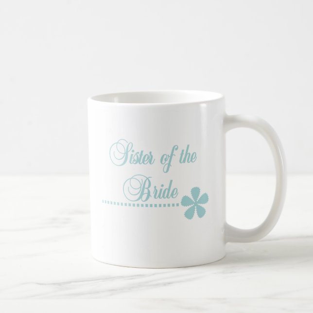 Mug Soeur de l'élégance de Teal de jeune mariée (Droite)
