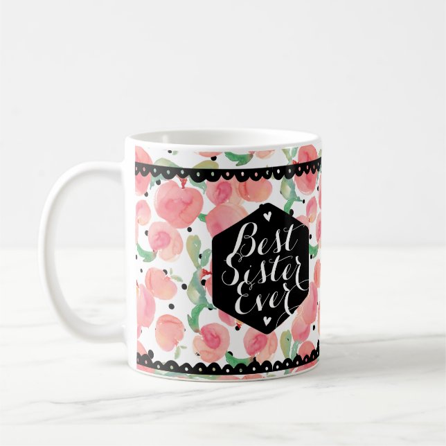 Mug Soeur de motif de pêche la meilleure toujours (Gauche)