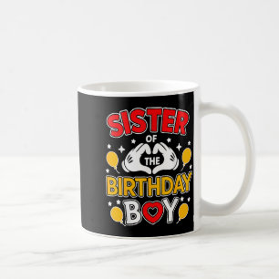 Mug Sœur du garçon d'anniversaire famille appariée pap
