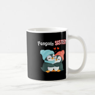 Mug Soeur du pingouin - Amusante et amatrice du frère
