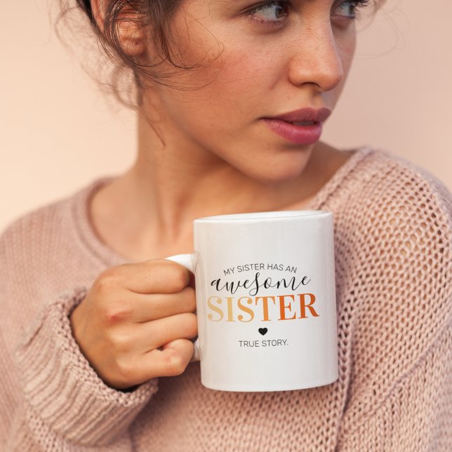 Mug Soeur géniale | Joli frère orange (Créateur téléchargé)
