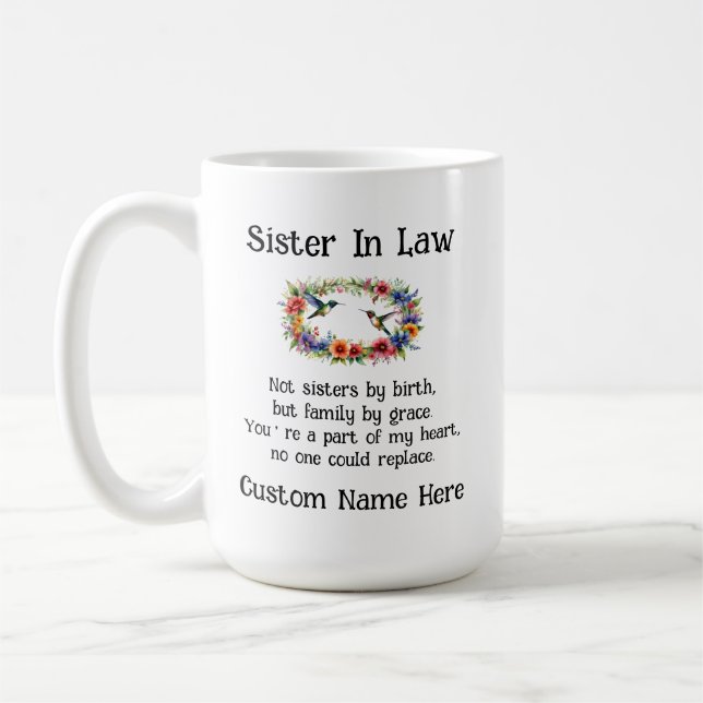 Mug Soeur Totalement Personnalisée En Droit Cousin Etc (Gauche)