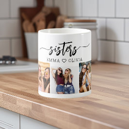Mug Soeurs 3 Photo Collage Keepsaké Cadeau