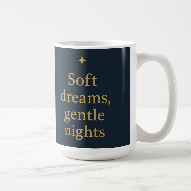 Mug Soft Dreams, Gentle Nights – Minimalist Night (Droite)