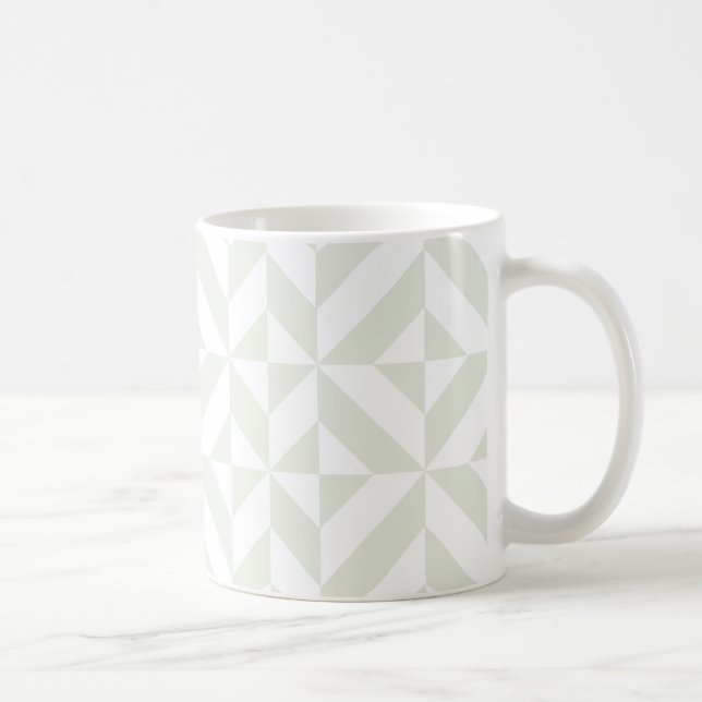 Mug Soft Gray Geometric Art Deco (Droite)