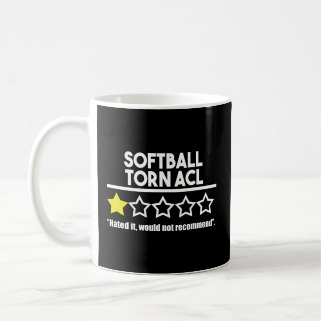 Mug Softball déchiré Acl blessure du genou obtenir bie (Gauche)