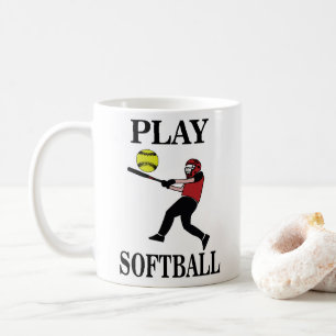 Mug Softball Player Play Softball