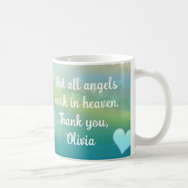 Mug Soins de santé infirmiers aidants Merci Nom de l'a (Droite)