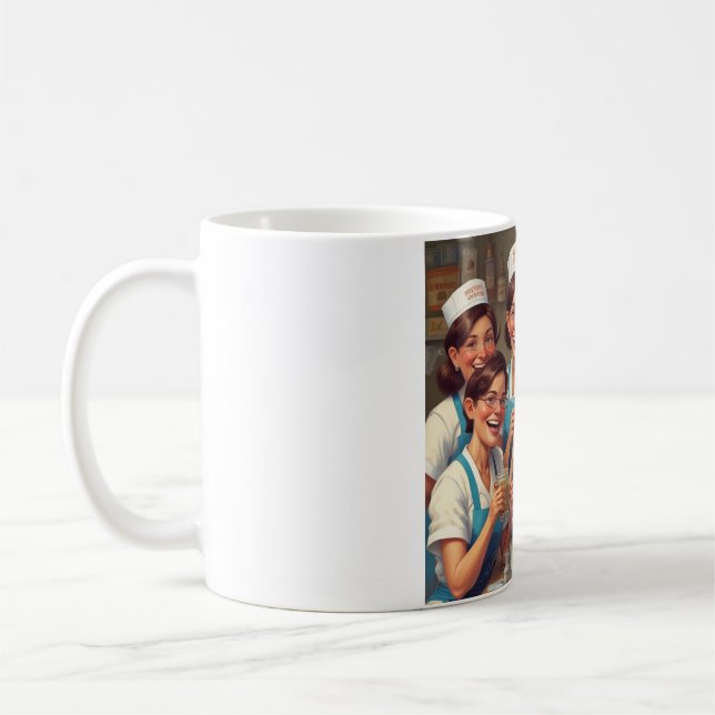 Mug Soins d'espoir et de pourrissement : infirmière et (Gauche)