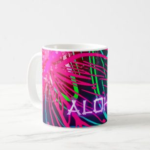 Mug Soirée Électrique Tropicale Néon Paradis Aloha