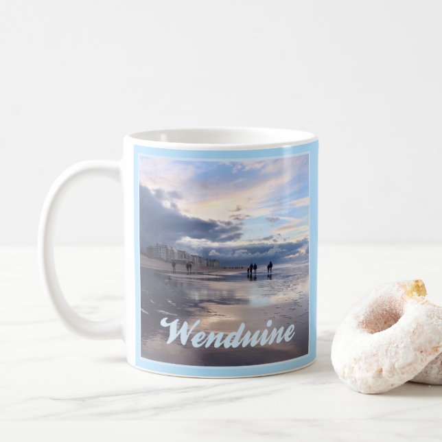 Mug Soirée Sky Wenduine Beach, Belgique (Avec donut)