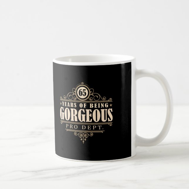 Mug soixante-cinquième Anniversaire (65 ans d'être (Droite)