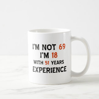 Mug soixante-neuvième conceptions d'anniversaire