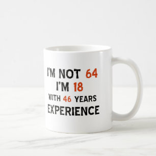 Mug soixante-quatrième conceptions d'anniversaire