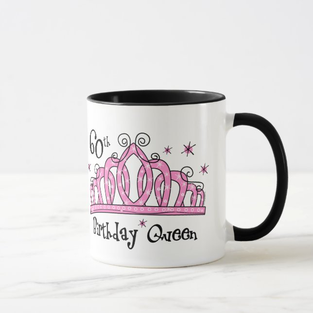 Mug Soixantième LT de reine d'anniversaire de diadème (Droite)