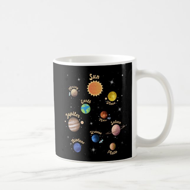 Mug Solar System Planets Kids Knowledge Outer Space T- (Droite)