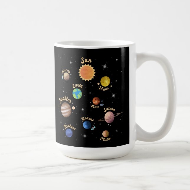 Mug Solar System Planets Kids Knowledge Outer Space T- (Droite)