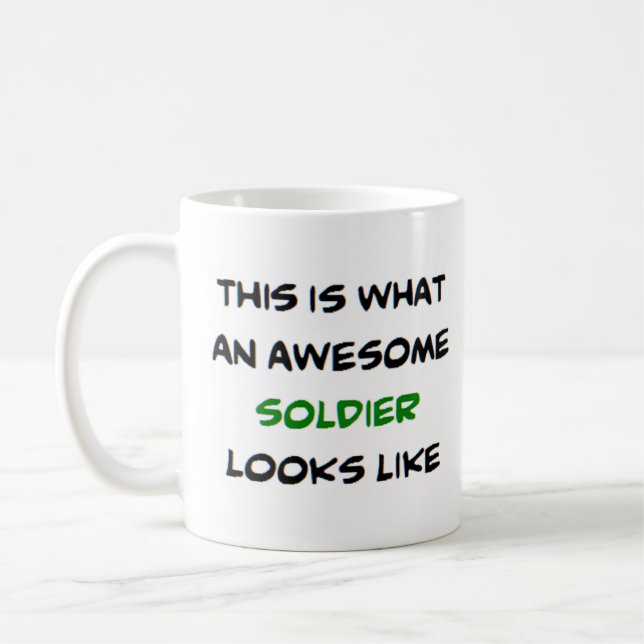 Mug soldat, génial (Gauche)