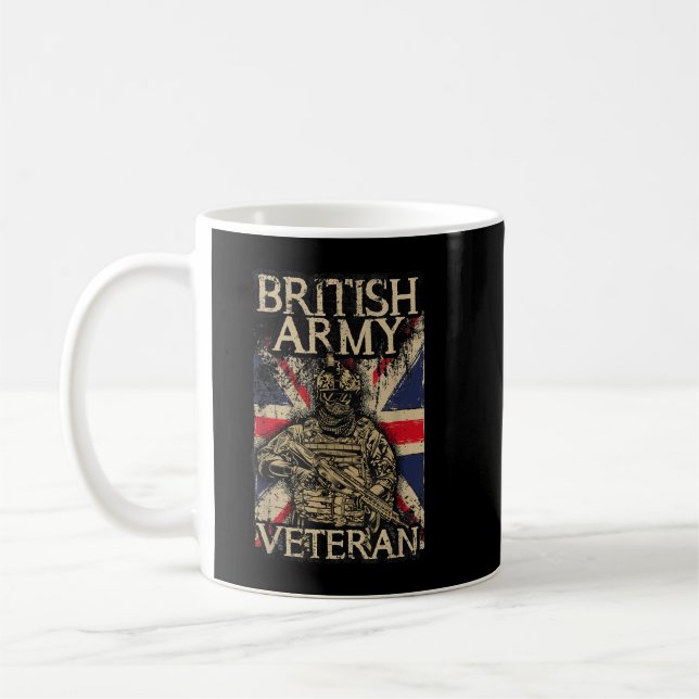 Mug Soldat vétéran de l'armée britannique Union Jack D (Gauche)