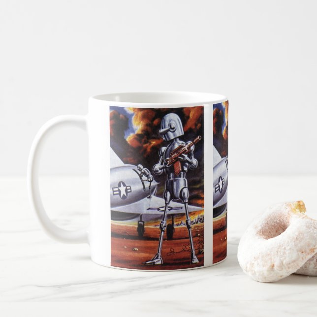 Mug Soldats de robots militaires de science-fiction vi (Avec donut)