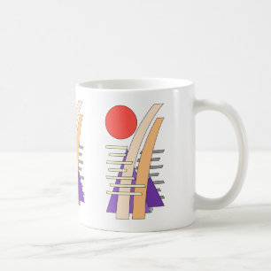 Mug Soleil abstrait, ombres, reflets et structures