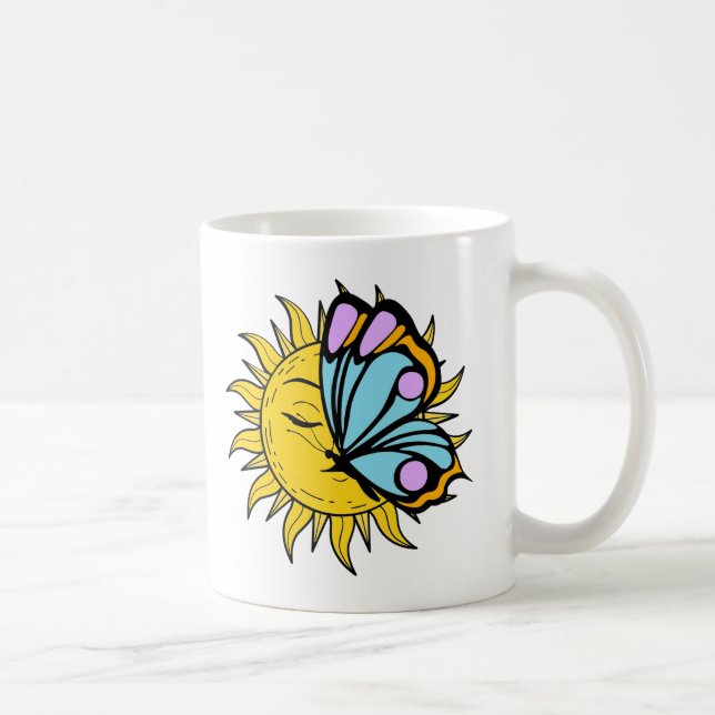 Mug Soleil céleste à papillon (Droite)