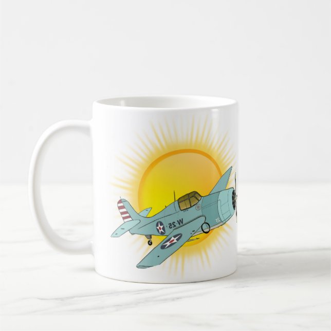Mug Soleil de l'avion vintage cool (Gauche)