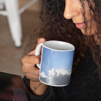 Mug Soleil derrière les nuages photo