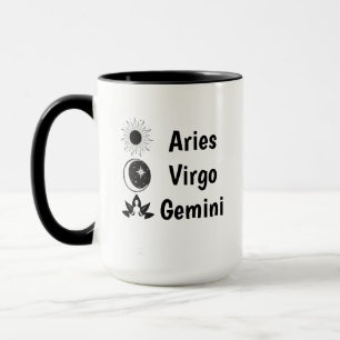 Mug Soleil Lune Ascendant Astrologie Fantaisie Féminis