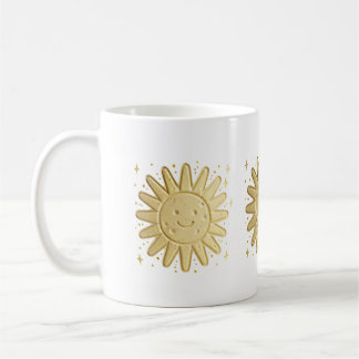 Mug Soleil souriant mignon – Dessin à l'aquarelle Kawa