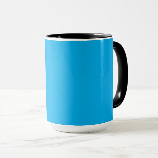 Mug Solid Cyan Blue Background | Summer Minimal Style (Devant droit)