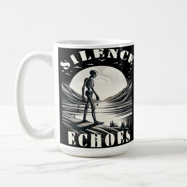 Mug Solitude éternelle : Un squelette qui traverse (Gauche)