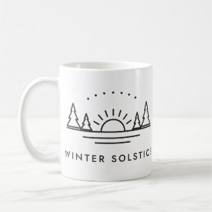 Mug Solstice d'hiver Soleil bas et Pins Linéaire