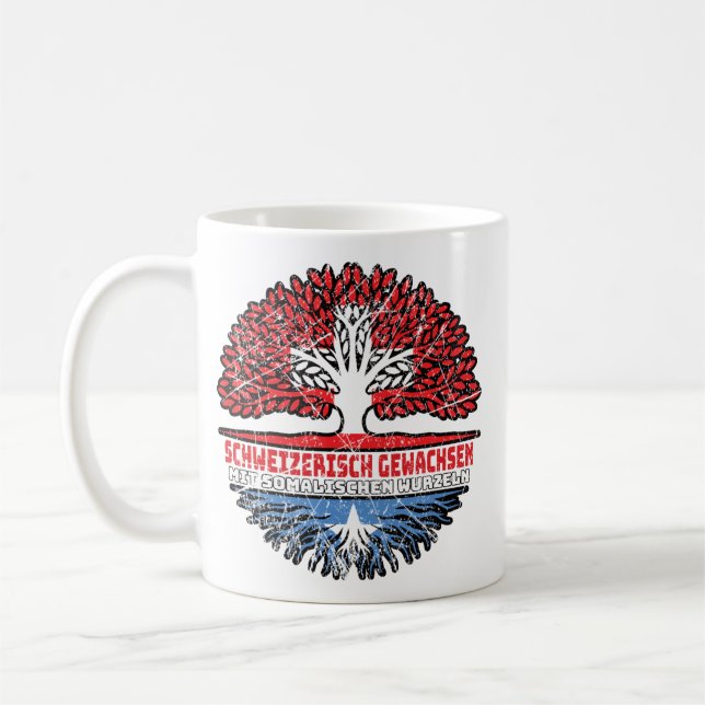 Mug Somalie Somalien Suisse Arbre Racine (Gauche)