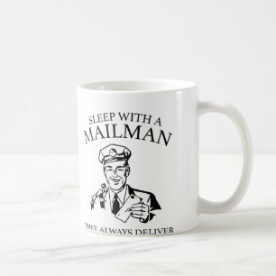 Mug Sommeil avec un facteur. Ils livrent toujours