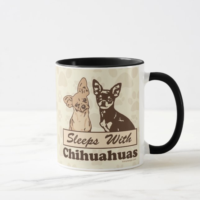 Mug Sommeils avec le chien mignon de chiwawas (Droite)
