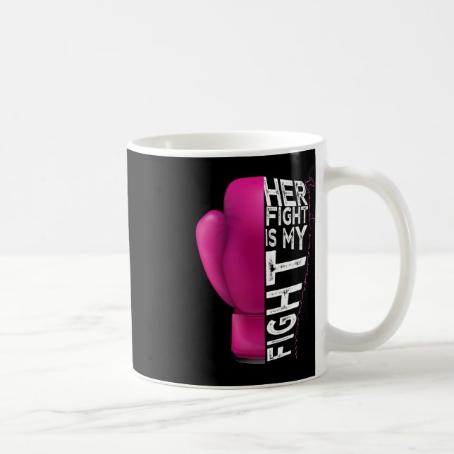 Mug Son Combat Est Mon Gant De Boxe Rose De Combat (Droite)