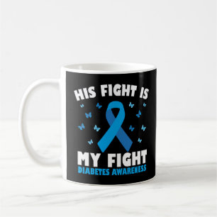Mug Son combat Mon combat contre le ruban T1D Sensibil