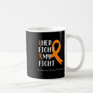 Mug Son Combat Mon Combat Ruban Orange Leucémie Cancer