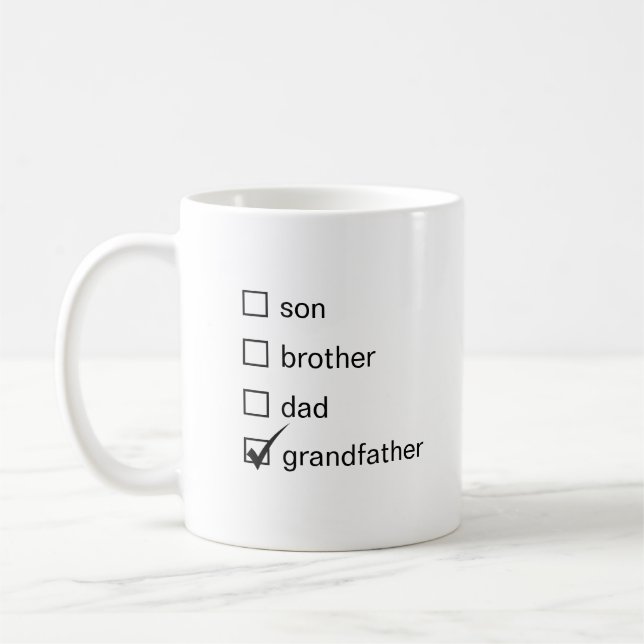 Mug Son Frère Papa Grand-père (Gauche)