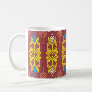 Mug Songket Tenun Geometrik Motif sans couture avec Cr