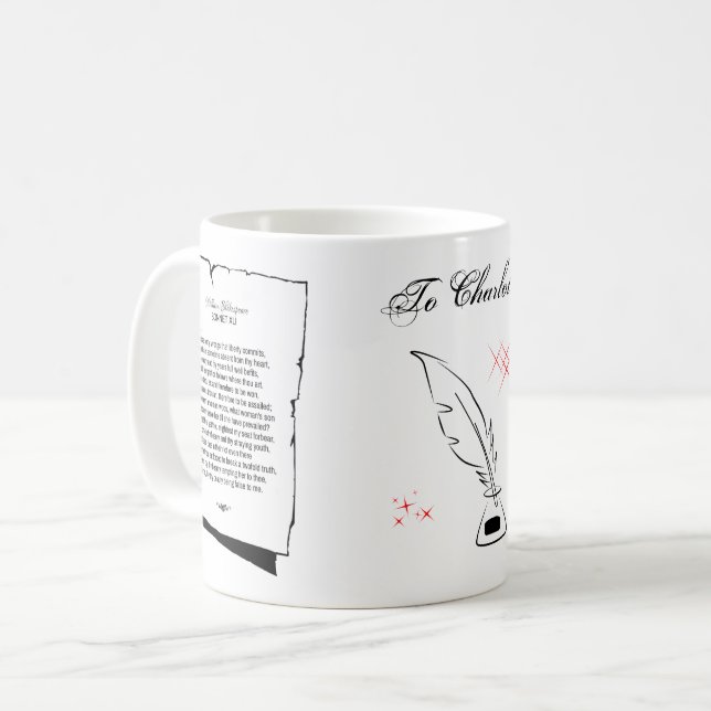 Mug Sonnet 41 de Shakespeare (Devant gauche)