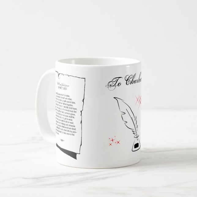 Mug Sonnet 81 de Shakespeare (Devant gauche)
