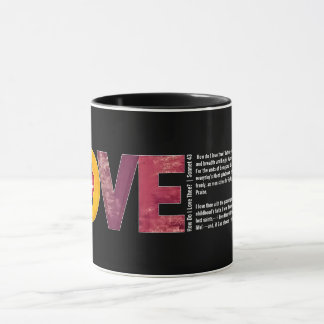 Mug Sonnet de l'amour vintage personnalisable pour la 
