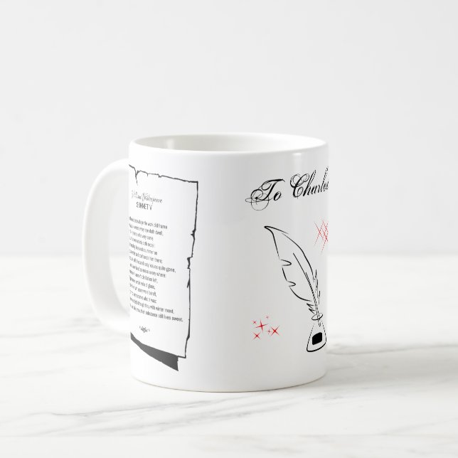 Mug Sonnet Shakespeare 5 (Devant gauche)