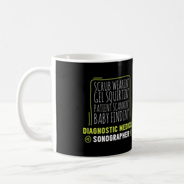 Mug Sonographer Scrub Porter Ultrasound Tech Cadeau (Gauche)