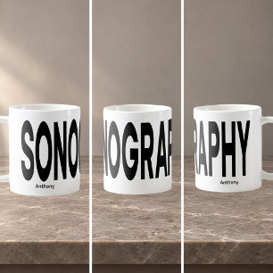 Mug SONOGRAPHIE Texte enveloppant Personnalisé