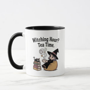 Mug Sorcière à thé d'automne avec livres